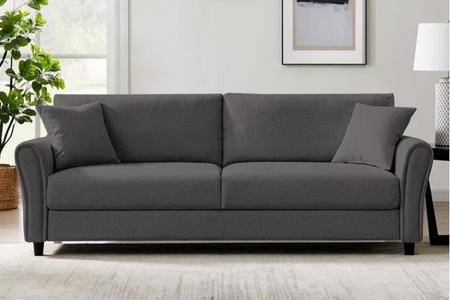 Canapé Lucerne en tissu 3 places gris foncé