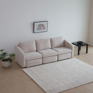 canapé modulable beige konekt ambiance 3 quarts 3 places concept usine