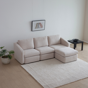 canapé modulable beige konekt ambiance 3 quarts 4 places concept usine