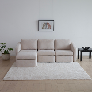 canapé modulable beige konekt ambiance 4 places concept usine