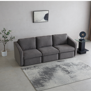 canapé modulable Gris foncé konekt ambiance vue de dessus 3 places concept usine
