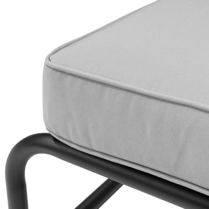 Salon de jardin modulable canapé noir et gris Sorrento zoom sur tissu et structure
