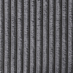 Canapé 3 places en velours côtelé gris clair Hoga zoom tissu