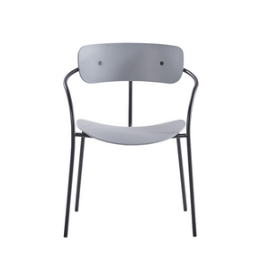 chaise design gris clair alexia fond blanc
