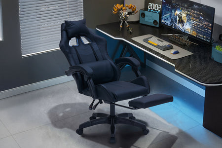 Chaise gaming de bureau ergonomique inclinable noire Altair photo d'ambiance