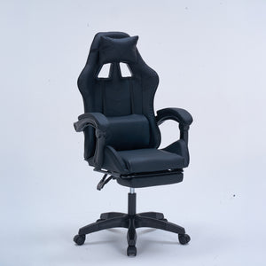 Chaise gaming de bureau ergonomique inclinable noire Altair packshot 3/4