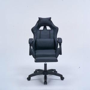 Chaise gaming de bureau ergonomique inclinable noire Altair packshot incliné face