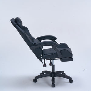 Chaise gaming de bureau ergonomique inclinable noire Altair packshot incliné profil