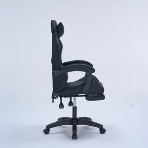 Chaise gaming de bureau ergonomique inclinable noire Altair packshot profil