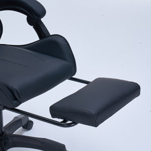 Chaise gaming de bureau ergonomique inclinable noire Altair packshot zoom repose pied
