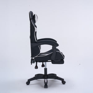 Chaise gaming de bureau ergonomique inclinable noir et blanc Altair packshot profil