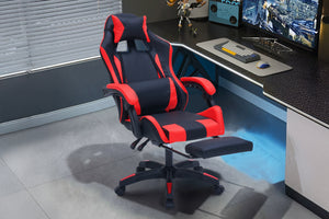 Chaise gaming de bureau ergonomique inclinable noir et rouge Altair photo d'ambiance