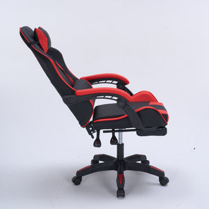 Chaise gaming de bureau ergonomique inclinable noir et rouge Altair packshot inclinée profil