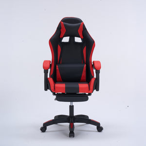 Chaise gaming de bureau ergonomique inclinable noir et rouge Altair packshot face