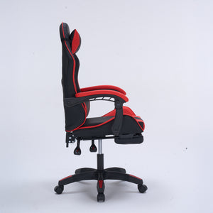 Chaise gaming de bureau ergonomique inclinable noir et rouge Altair packshot profil