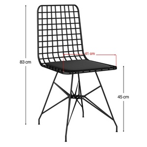 Dimensions chaise square