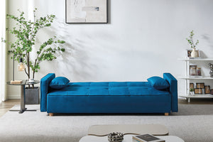 Canapé de style scandinave convertible bleu 3 places