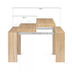 Dimensions rallonges console extensible taille S Belli