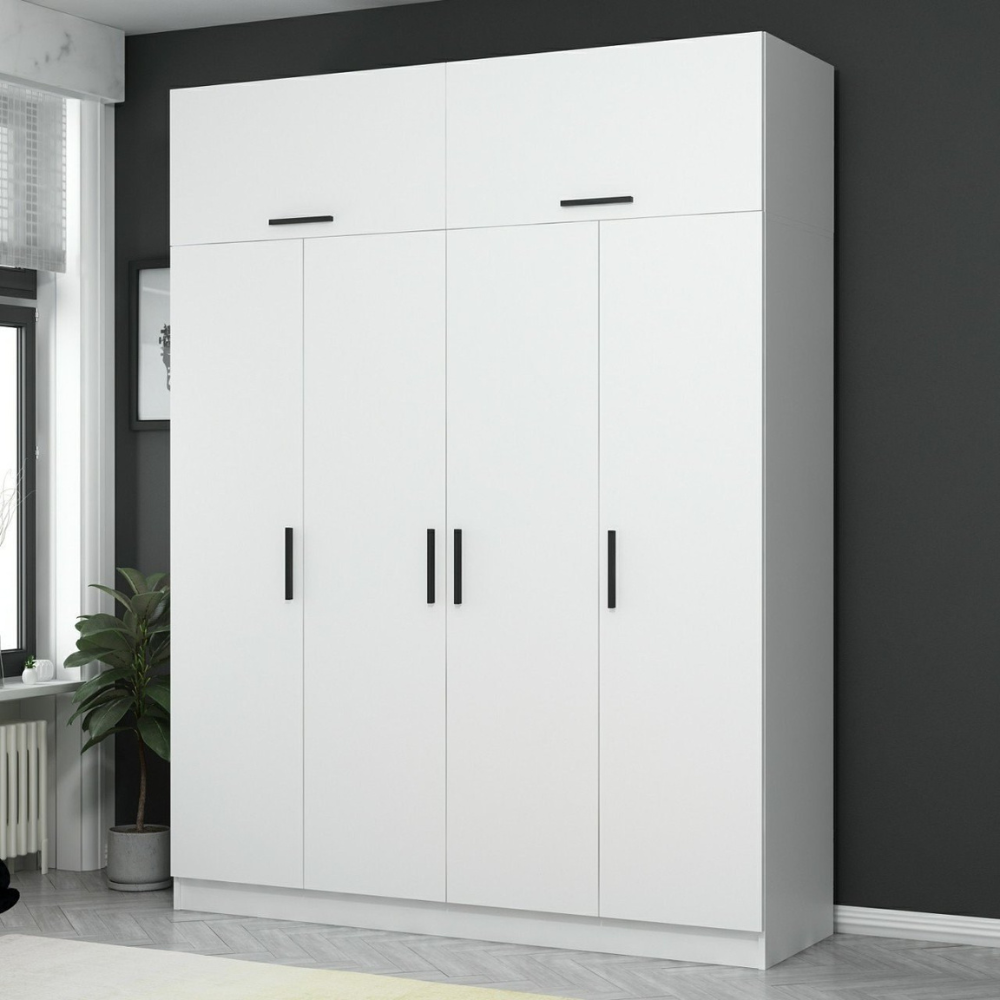 dressing 4 portes blanc foch ambiance 3 quarts concept usine