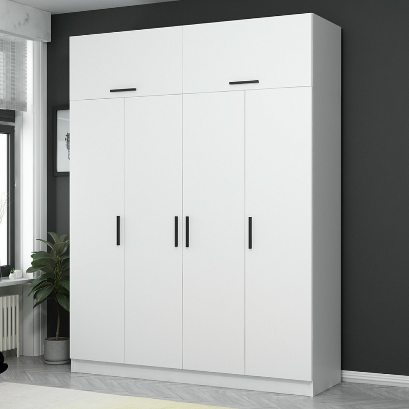 dressing 4 portes blanc foch ambiance 3 quarts concept usine