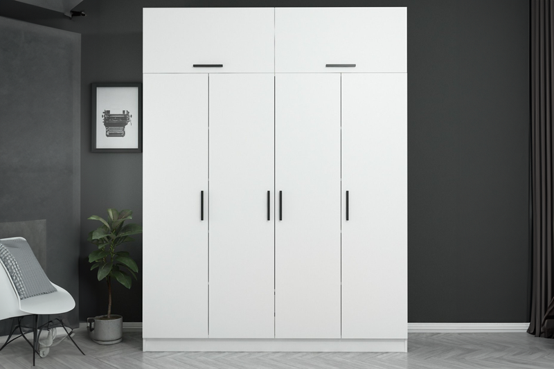 dressing 4 portes blanc foch image format rectangle concept usine