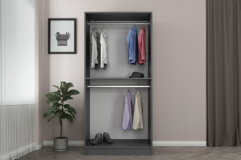 dressing avec étagère et penderies anthracite rivoli image format rectangle concept usine