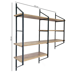 ensemble étagères bois et noir yomi dimensions concept usine