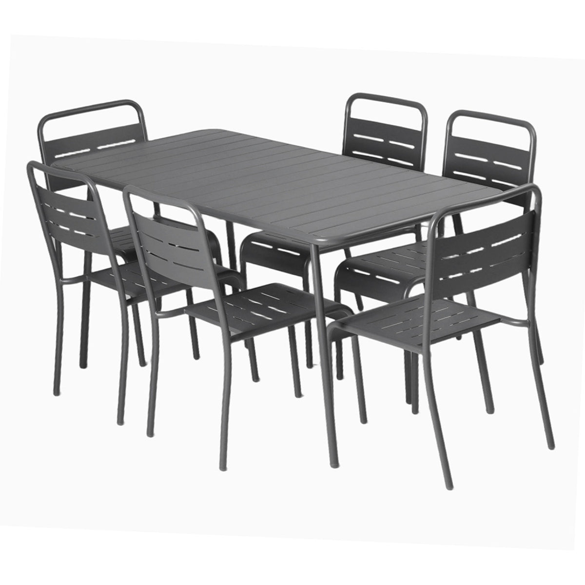 ensemble-table-160-6-chaises-jardin-exterieur-acier-gris foncé-bergame-packshot-concept-usine
