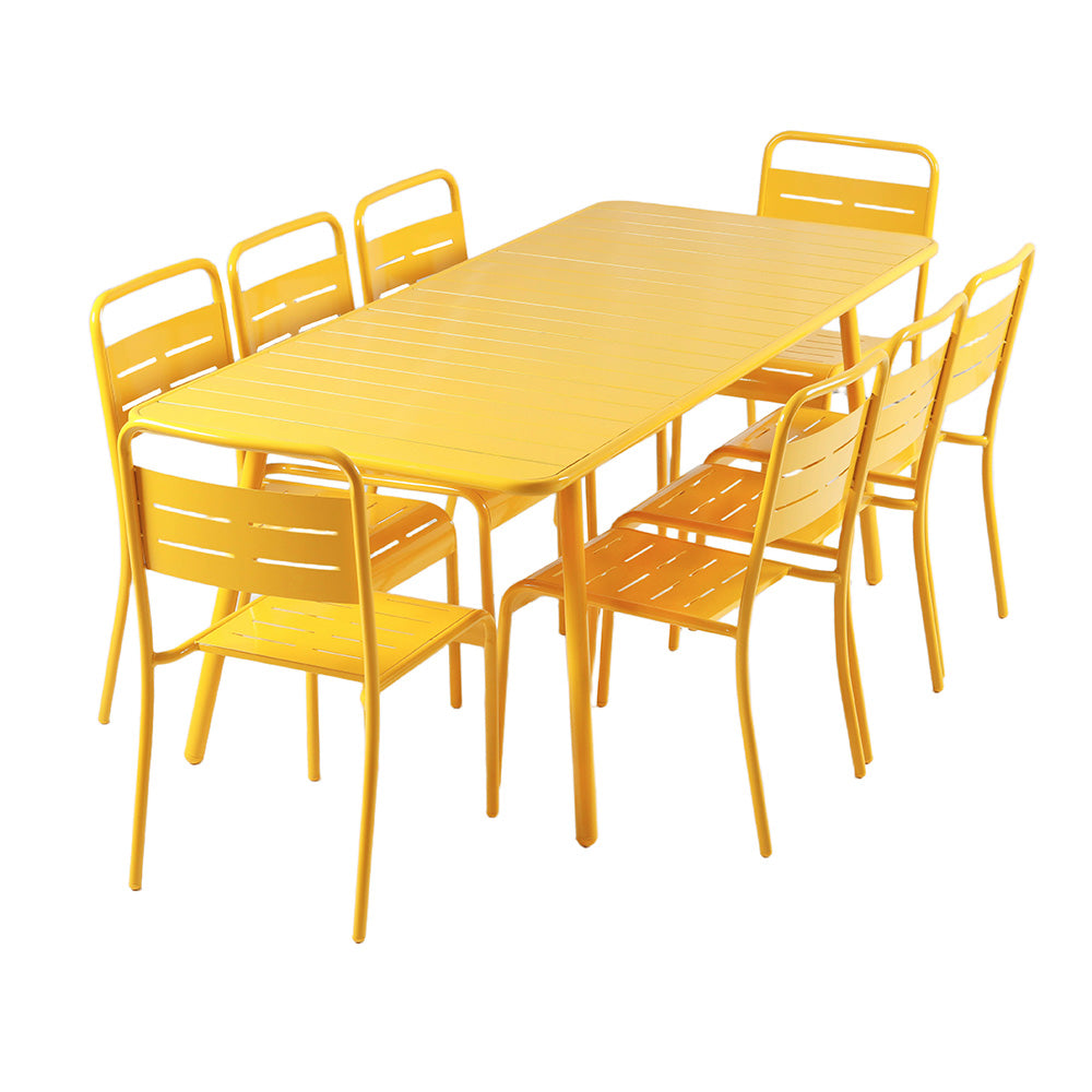 ensemble-table-200-8-chaises-jardin-exterieur-acier-jaune-bergame-packshot-concept-usine