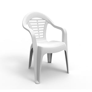 Table extensible 170x90x73cm blanche + 4 chaises Atlantica packshot chaise