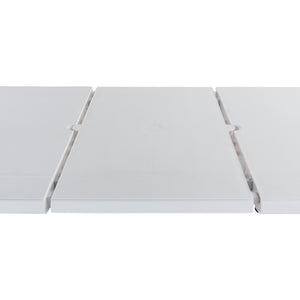 Table extensible 170x90x73cm blanche + 4 chaises Atlantica zoom rallonge
