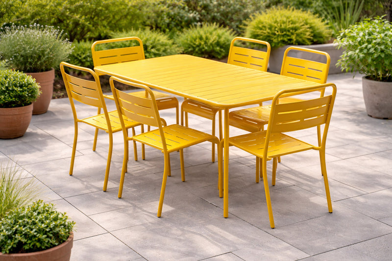 ensemble-table-160-6-chaises-jardin-exterieur-acier-jaune-bergame-packshot-concept-usine