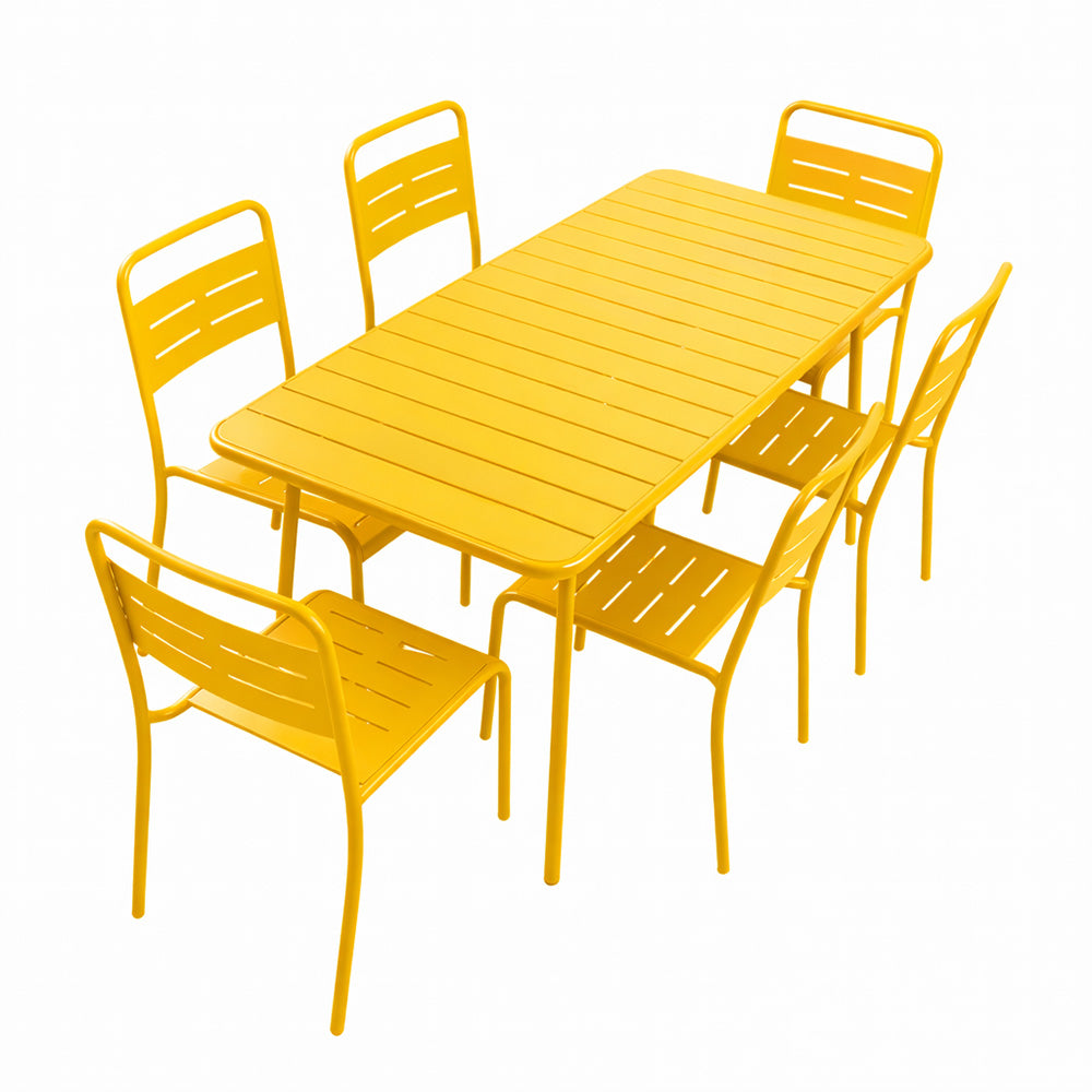ensemble-table-160-6-chaises-jardin-exterieur-acier-jaune-bergame-packshot-concept-usine