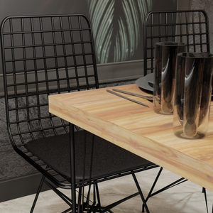 Zoom table et chaise Square industriel