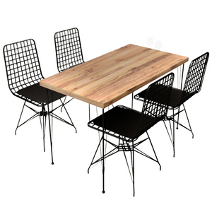 Table à manger et chaises Square fond blanc