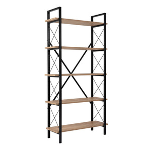 Etagère moderne 5 espaces de rangement bois et métal 180cm Elysian packshot