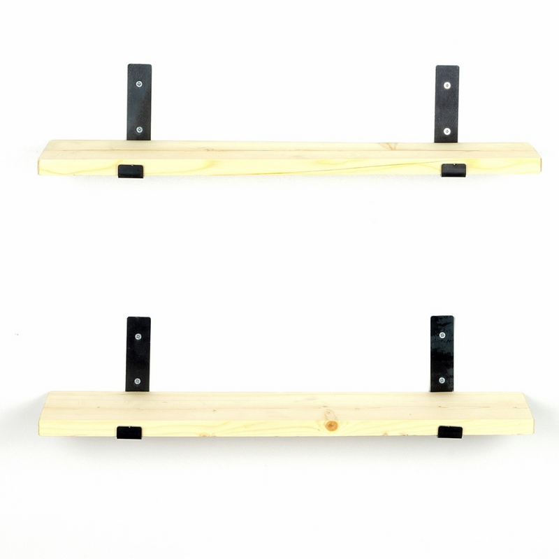 étagères bois bussa fond blanc face concept usine