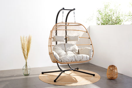 fauteuil suspendu 2 places faro beige