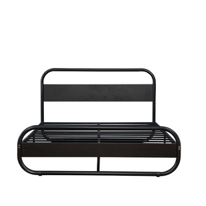Lit led metal leed fond blanc face