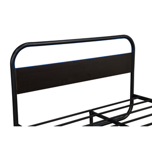 Lit led metal leed fond blanc zoom tete