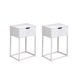 lot de 2 tables de chevet design blanc slumber fond blanc nouveau visuel concept usine