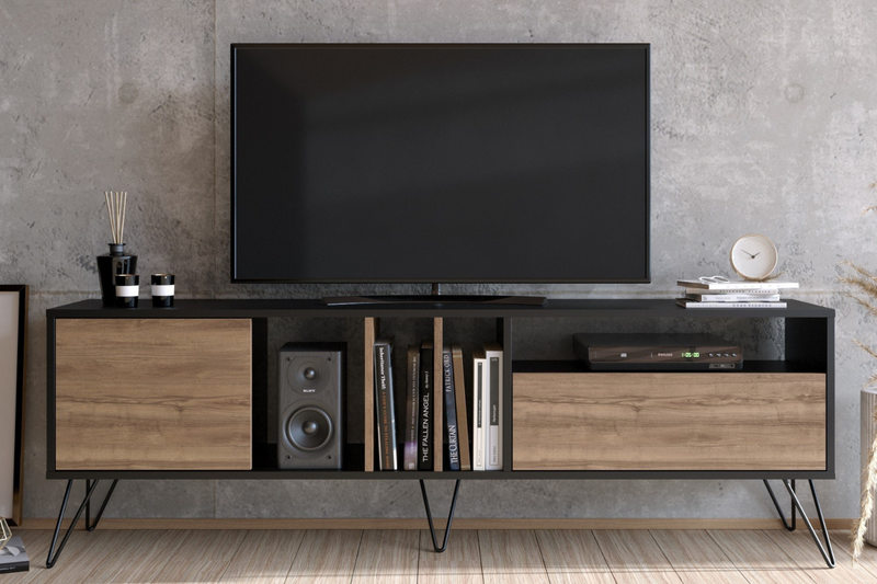 meuble TV industriel avec rangement 180 cm baylee image format rectangle concept usine