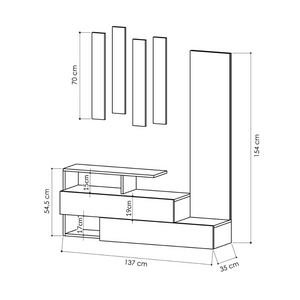 Meuble d'entrée ramar porte-manteaux dimensions