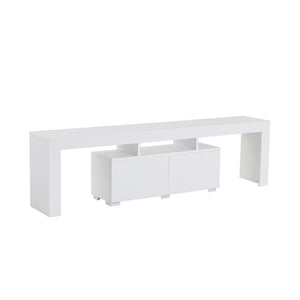 Meuble TV avec placards blanc 180cm Baso packshot