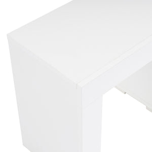 Meuble TV avec placards blanc 180cm Baso zoom sur la structure
