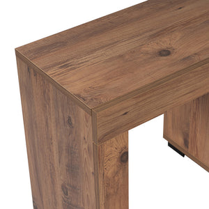 Meuble TV avec placards en bois 180cm Juxe zoom sur le détail effet pin atlantique