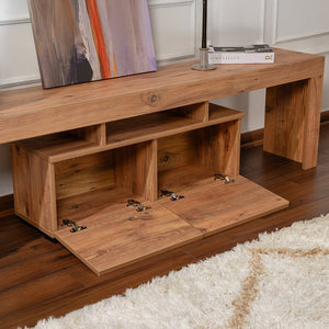 Meuble TV avec placards en bois 180cm Juxe avec 2 espaces de rangement