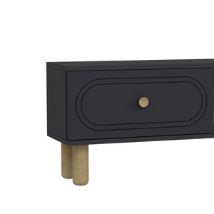 Meuble TV avec cheminée LED 150cm gris anthracite Fyri packshot zoom