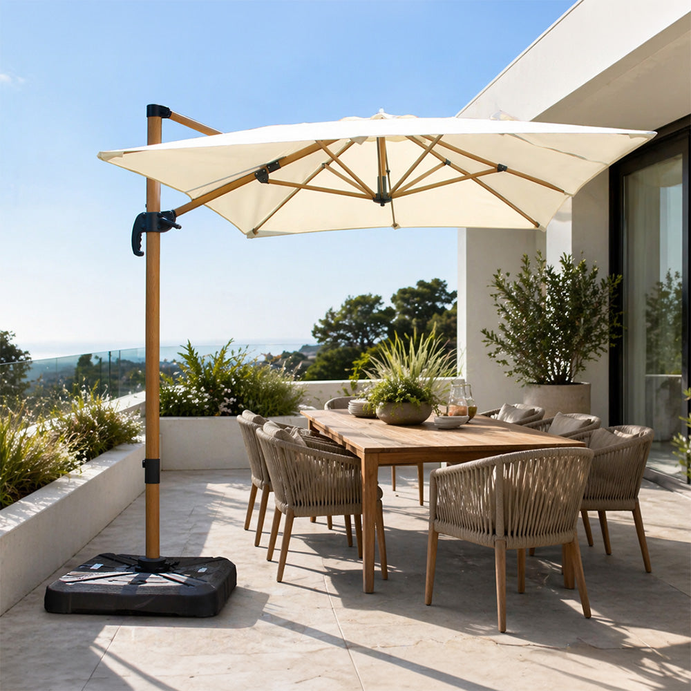 parasol déporté 2x3m ecru piana