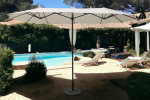 Parasol double Ecru Siena Concept Usine - Ambiance